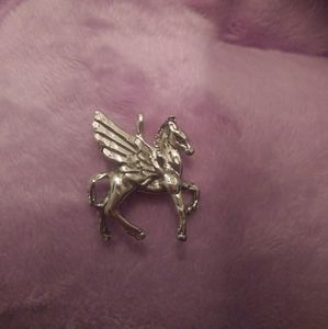 Sterling silver Pegasus Pendant New Vintage